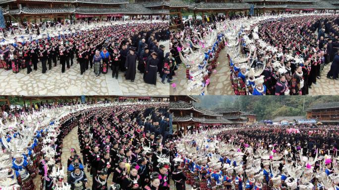 4K 贵州苗族苗年跳芦笙传统节日1
