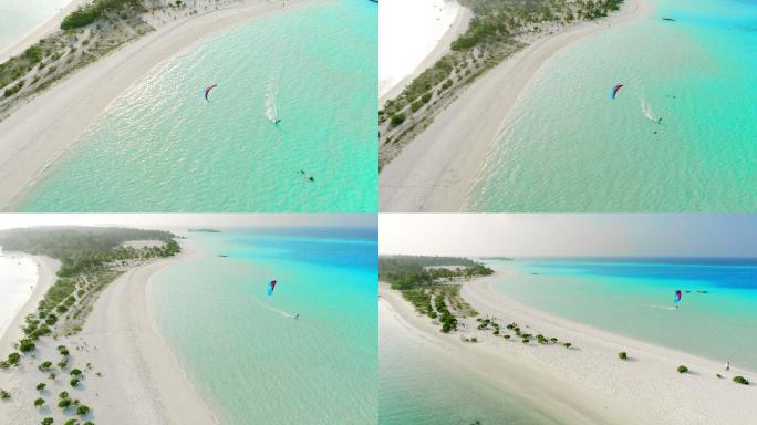 鸟瞰马尔代夫马尔代夫航拍旅游度假沙滩酒店
