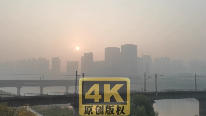 城市雾霾高清视频素材4K