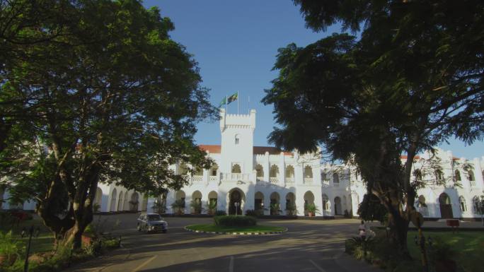 非洲坦桑尼亚市中心的总统府
