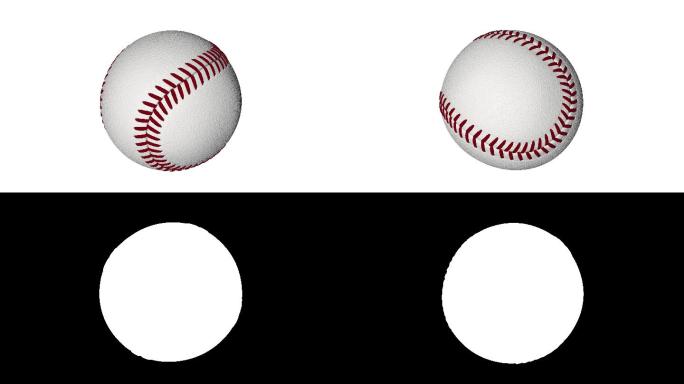 在白色背景上旋转的真实照片棒球