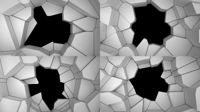 循环裂缝透明通道