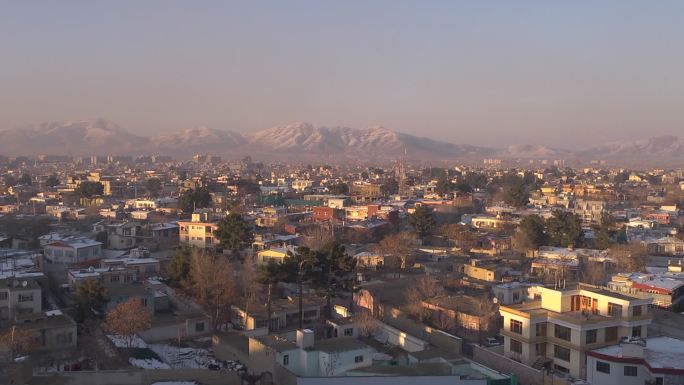 日落时的喀布尔景色