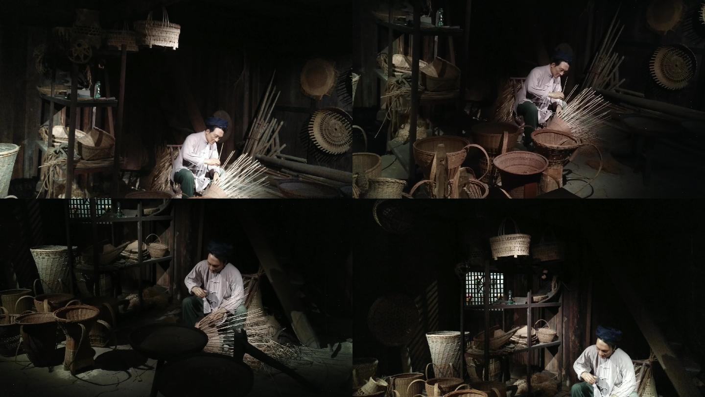 竹器加工 工匠精神竹编艺人 传统行业传统手工 匠人手工艺人 竹器篾匠