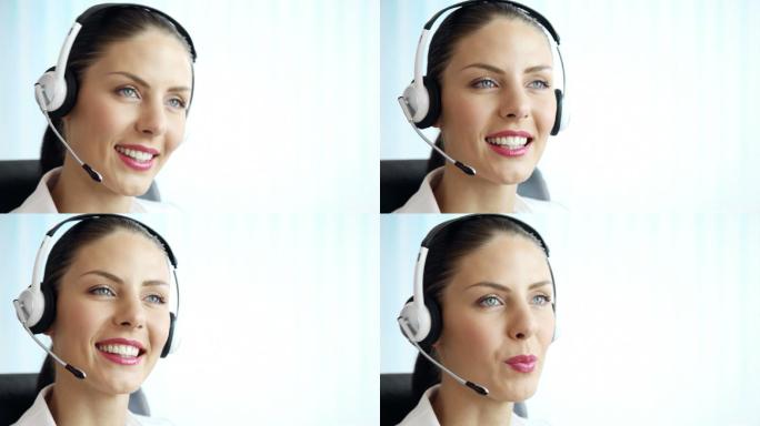 客户支持接线员倾听话务员人工客服