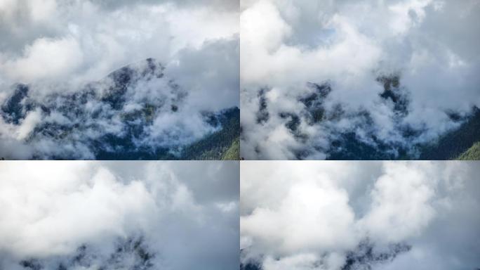 西藏山雾低空云平流雾