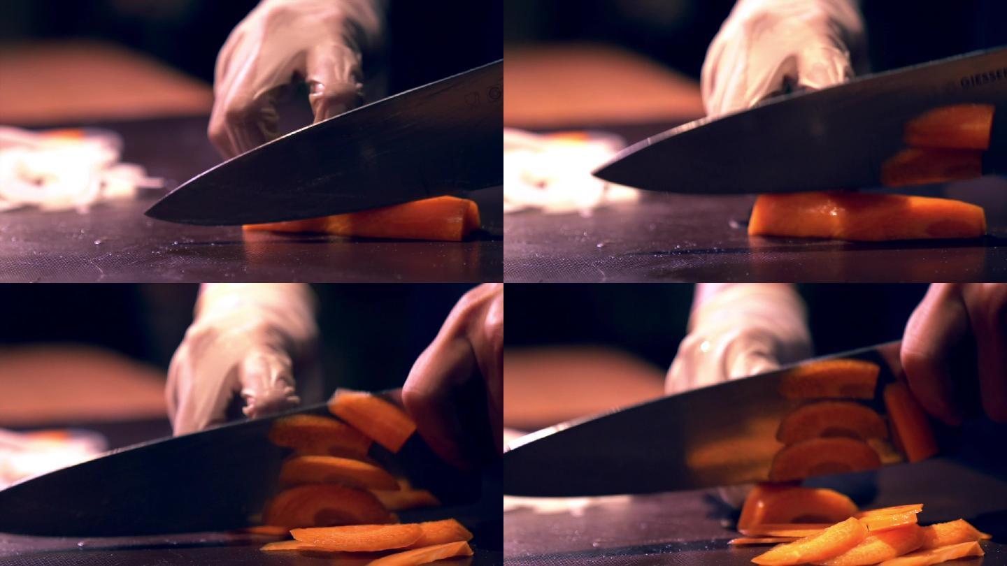 切菜精确技巧刀工厨艺食材胡萝卜烹饪料理