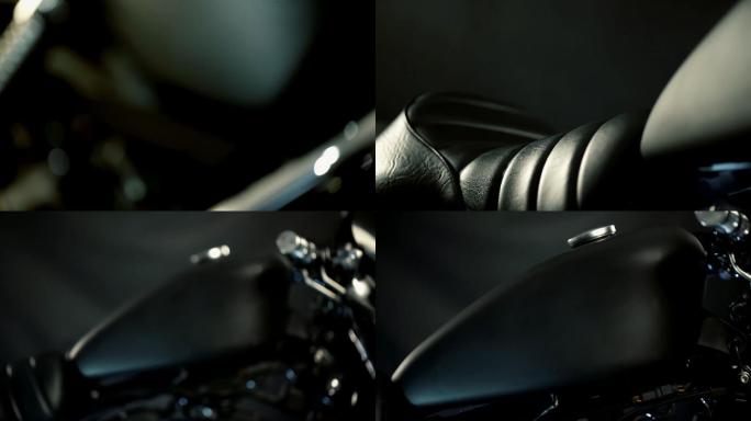 在摄影棚里从不同的角度拍摄摩托车