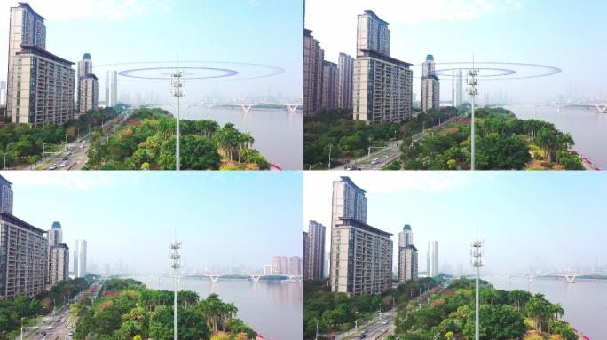 广州 5G 铁塔 辐射 航拍