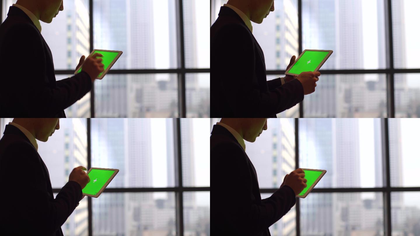 平板电脑绿幕-科技办公-绿屏平板电脑