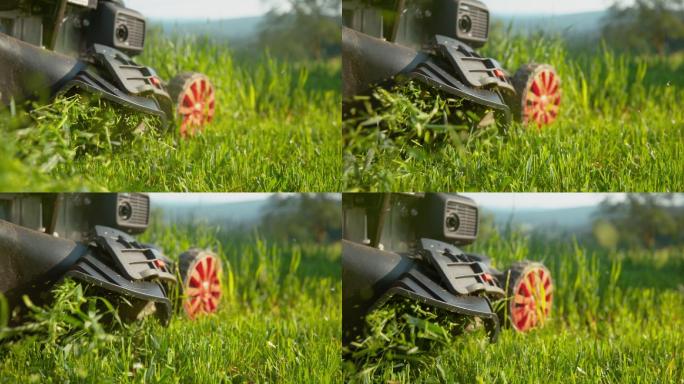 割草机割草机特写空镜头空境通用素材视频