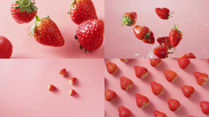 可口草莓 粉红
