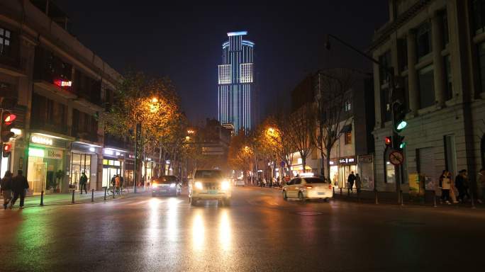 武汉市江汉路佳丽广场平安大厦夜景
