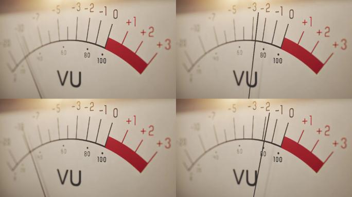 测量声音音量的模拟VU表