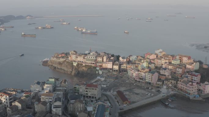 「有版权」4K航拍台州石塘七彩小箬村