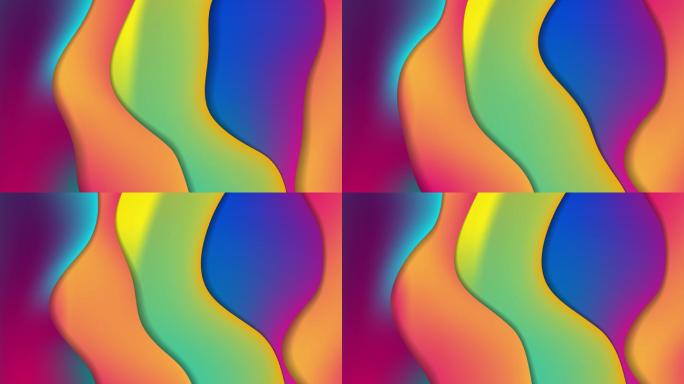 彩色全息液体波抽象运动背景