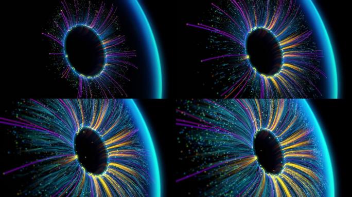 人眼或虹膜未来数字生物特征安全筛查的概念