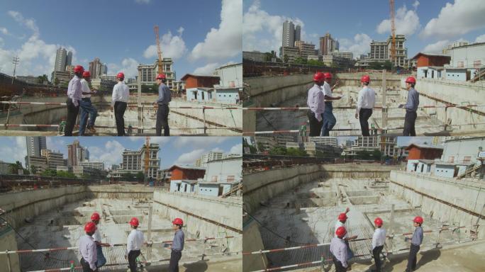 非洲坦桑尼亚市中心建筑工地工程师
