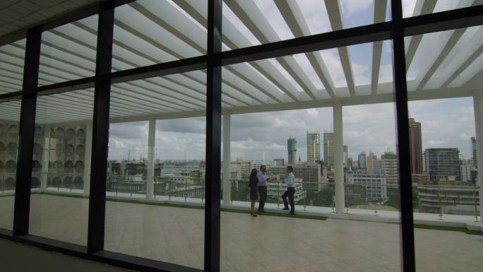 非洲坦桑尼亚市中心俯瞰城市全景