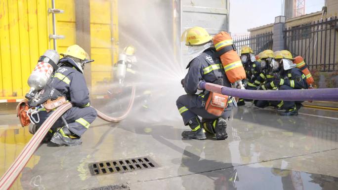 消防演练 演习 训练 救火灭火