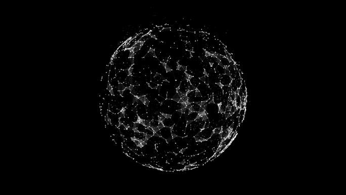 丛式旋转球体球体内部粒子几何立体图形密集