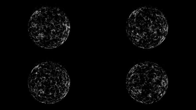 丛式旋转球体球体内部粒子几何立体图形密集
