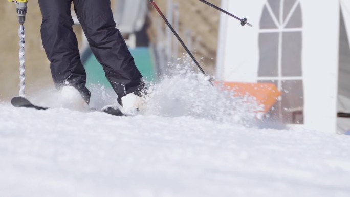 实拍滑雪