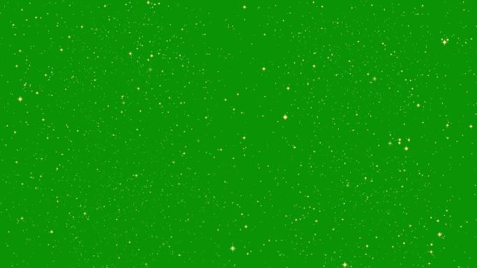 绿色屏幕背景动画上的星光效果