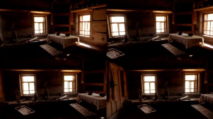 俄罗斯老木屋的室内设计