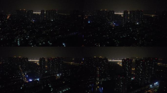 西安疫情 封城 夜景 万家灯火 西安加油