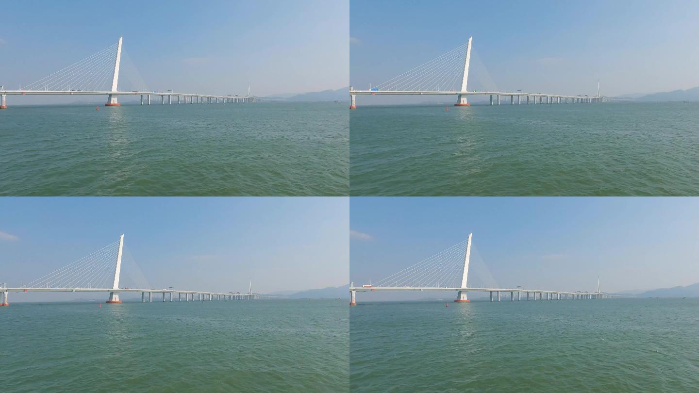 深圳湾公园跨海栈桥观深圳湾公路大桥