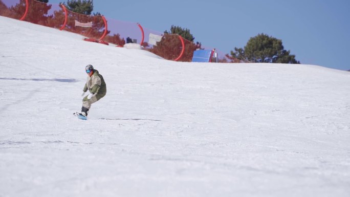 实拍滑雪