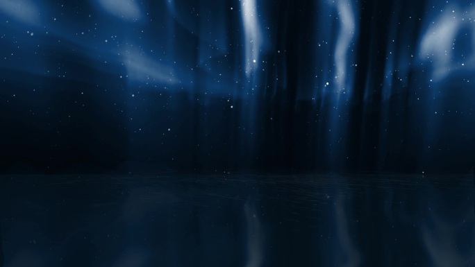 湖面极光循环舞台背景2