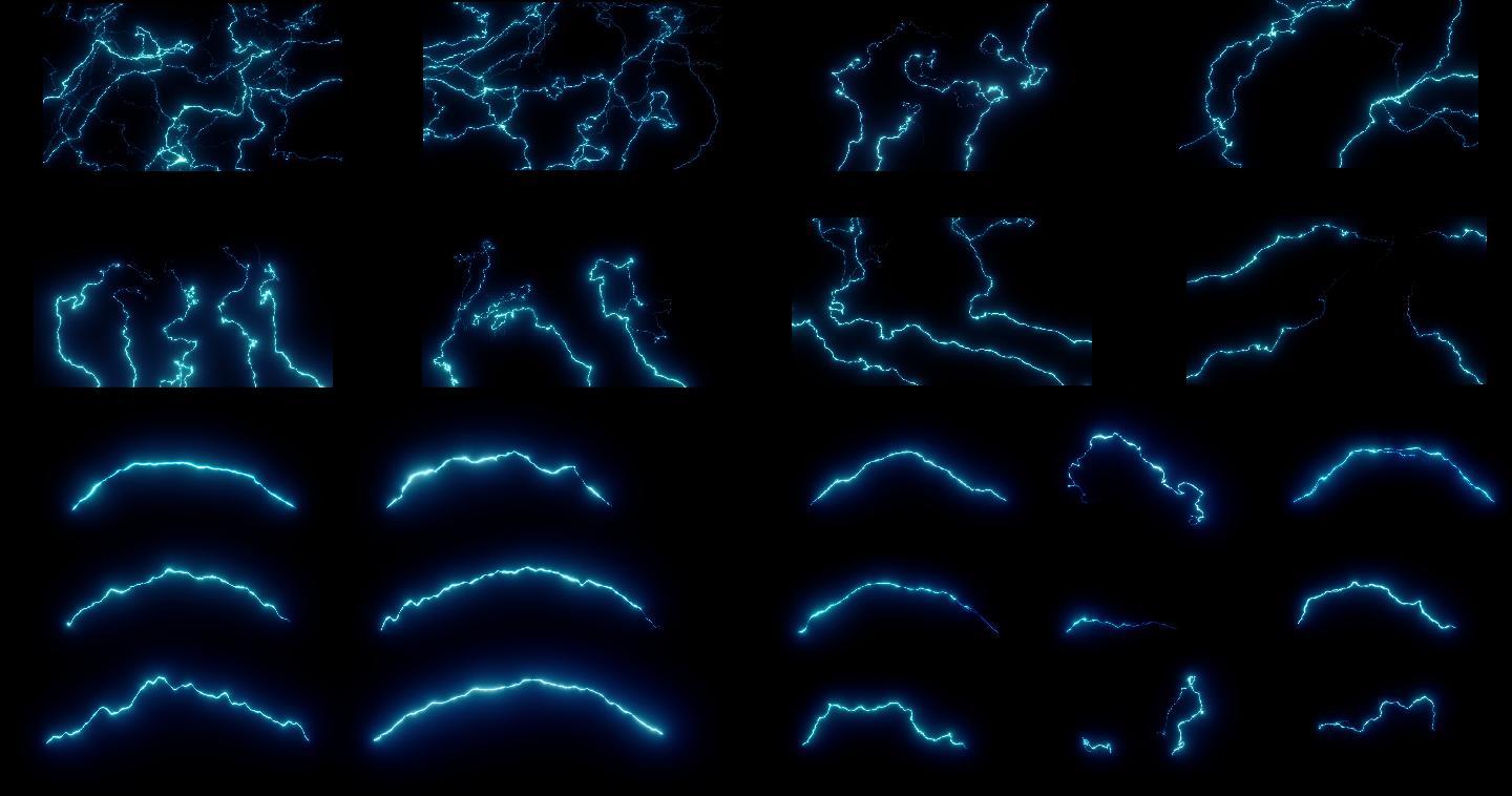 36组不同形态，闪电，电流，雷神