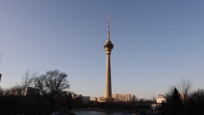 北京海淀晴天中央电视塔