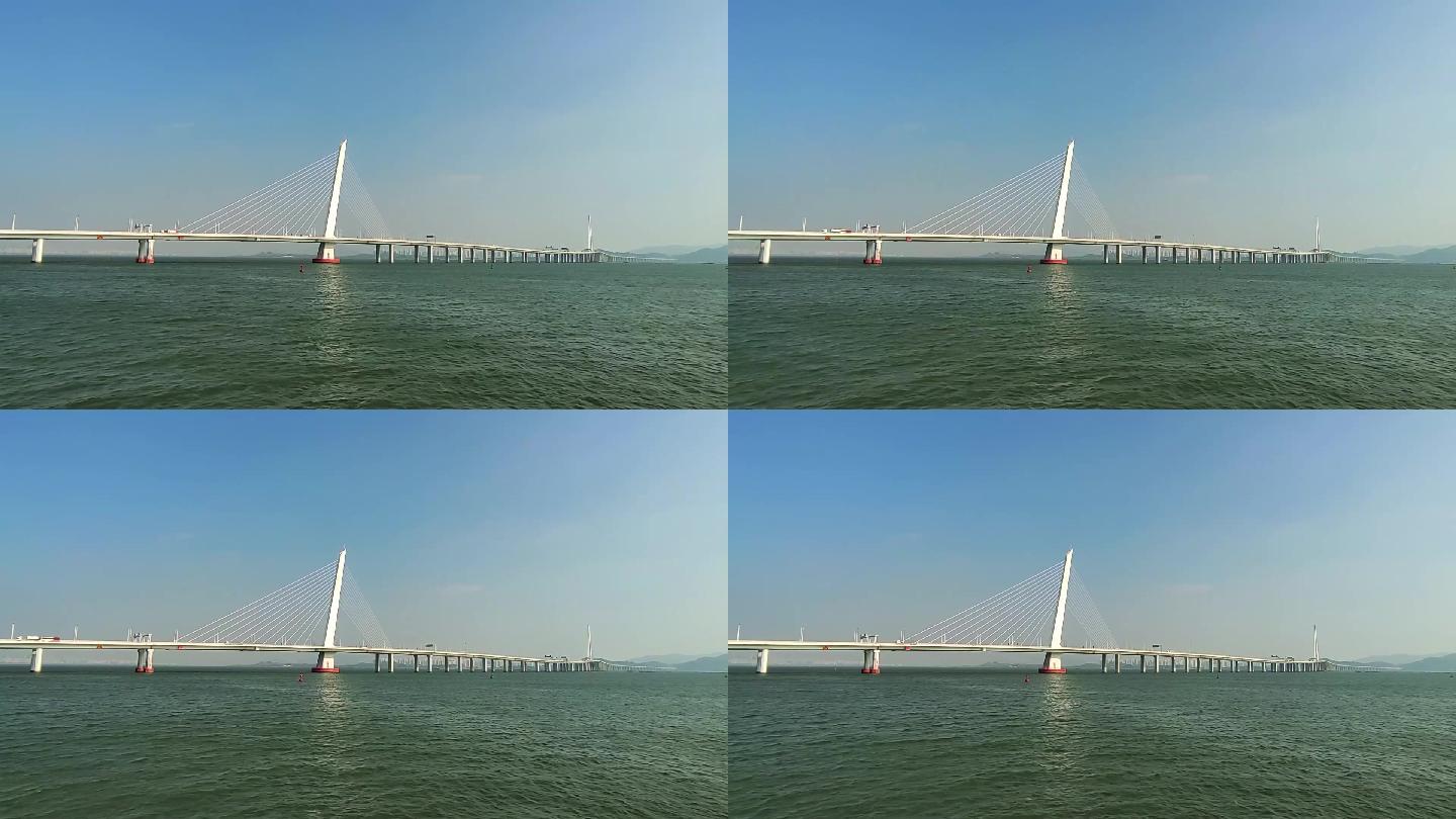 深圳湾公园跨海栈桥观深圳湾公路大桥