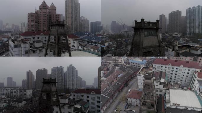 上海小南门钟楼航拍（一）原色