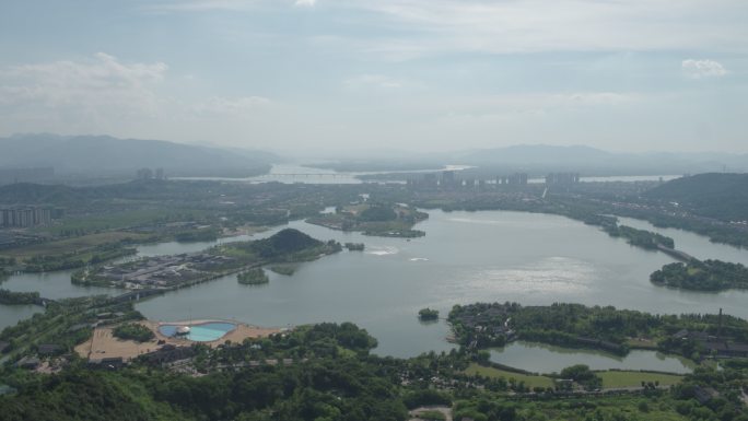 杭州萧山三江交汇钱塘江 浦阳江 富春江