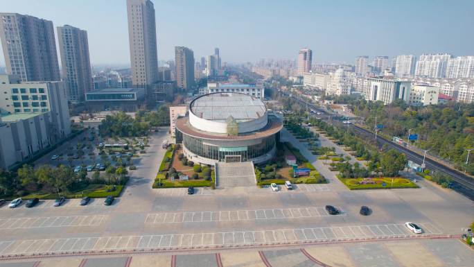 航拍淮安市涟水大剧院