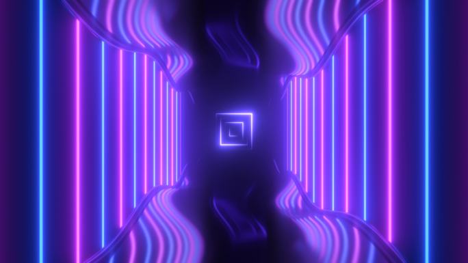 紫外线科幻复古隧道