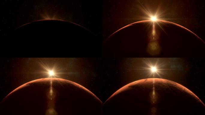 火星日出镜头耀斑太阳系探索