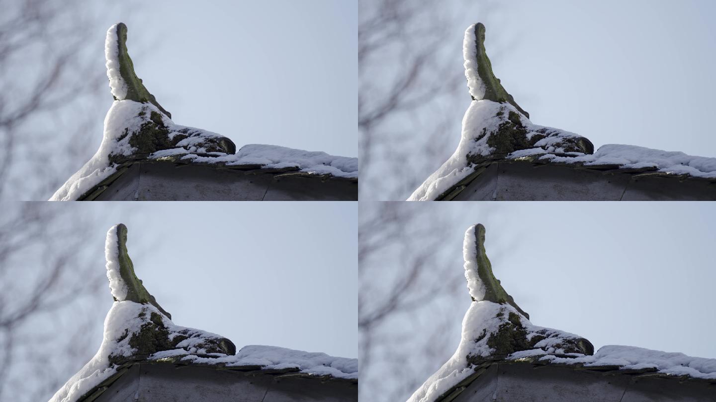 雪天的屋檐