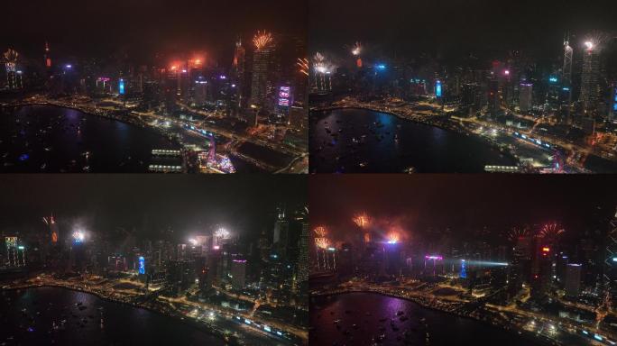 香港新年烟花汇演迎新狂欢夜闪耀维港5