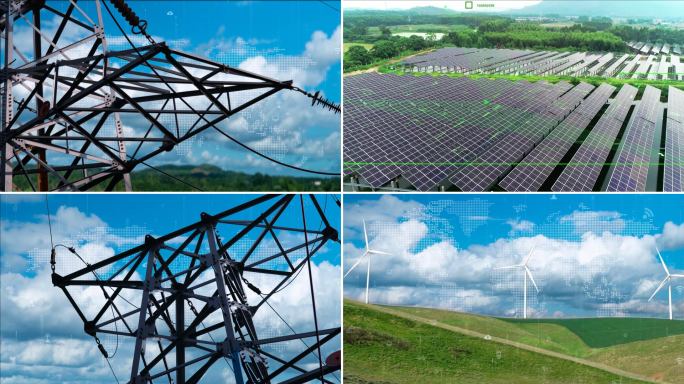 【原创】电力网太阳能新能源风车发电