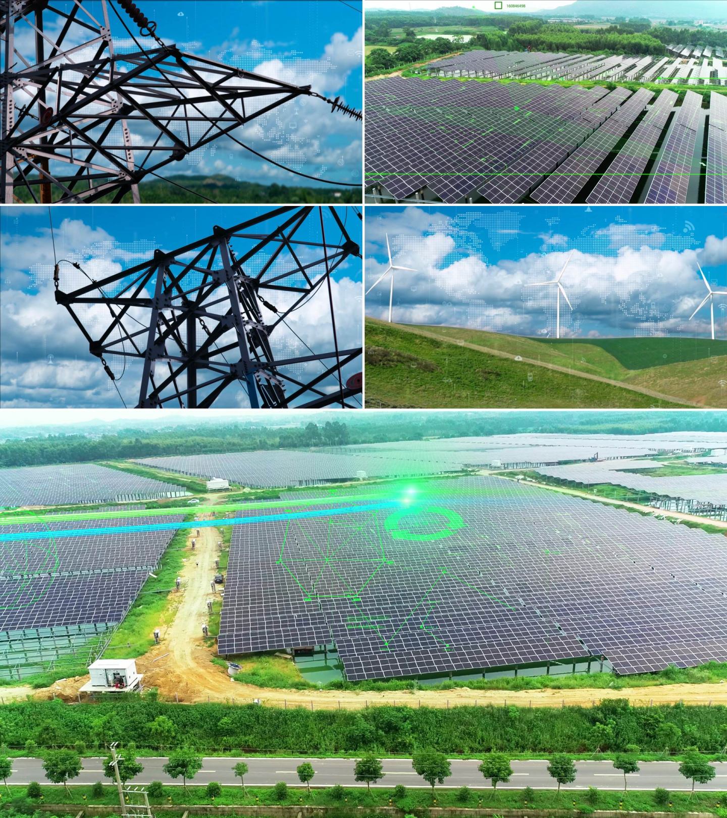 【原创】电力网太阳能新能源风车发电