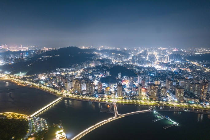 珠海夜景延时/前山延时/香洲区/大湾区