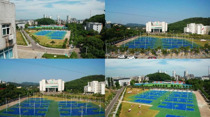 湖北师范大学空境篮球场航拍