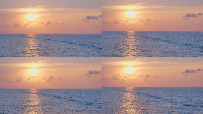 大海夕阳波光粼粼的大海唯美的海面