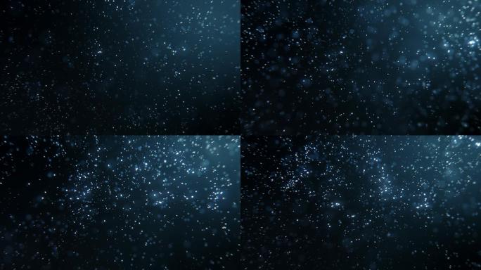 抽象宏观蓝色深海粒子背景