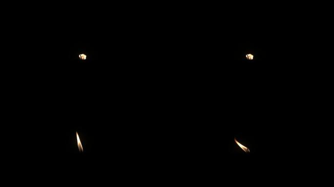 4k摇曳的蜡烛烛火-带alpha透明通道